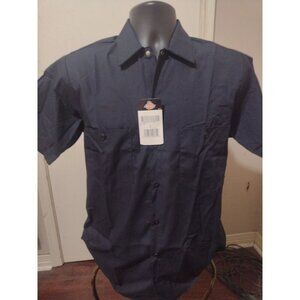Dickies Men's Navy Casual Button Down Shirt